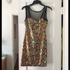 Rainbow Sequin Dress